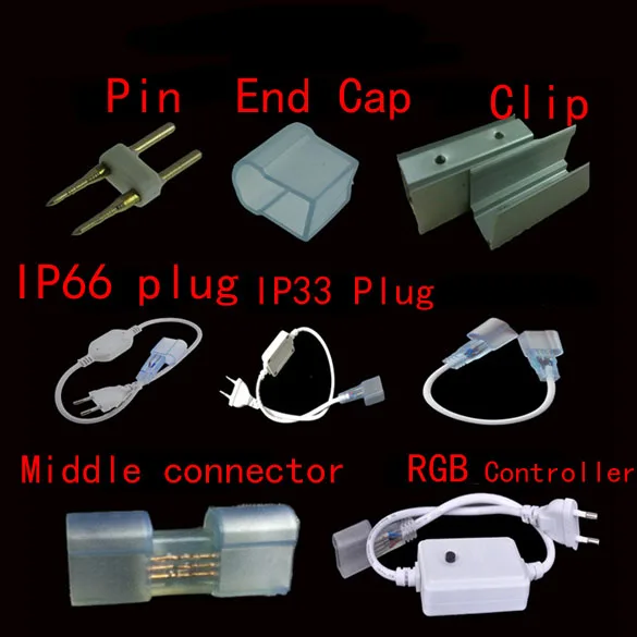 Светодиодный неоновый свет гибкий шнур аксессуар L разъем Т образный I для одного цвета LED Neon Flex 14*26 мм 10
