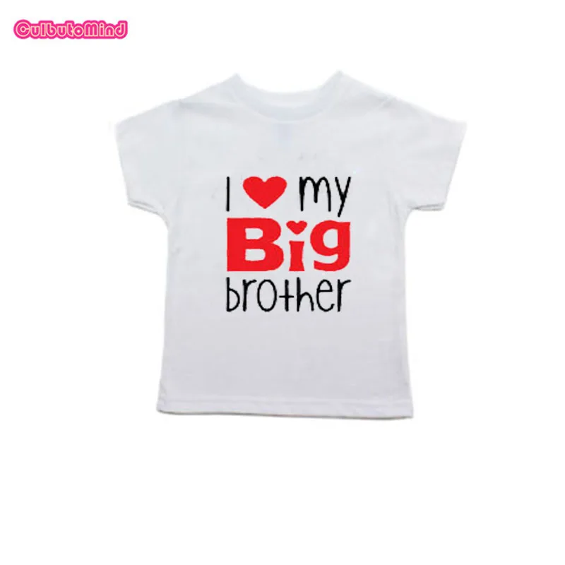 rdbigbrtshirt Белая детская футболка для мальчиков и девочек короткий рукав лето две детские Футболки для малышей брат и сестра хлопок футболки детские короткие - Цвет: rdbigbrtshirt