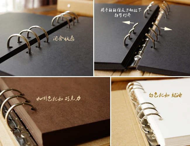 Альбом для скрапбукинга свободных листьев объемный крафтовый фотоальбом