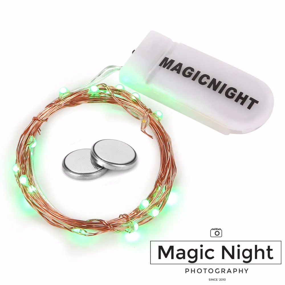 Magicnight 20 зеленая микро светодиодная гирлянда на 7 футов Сверхтонкая медная