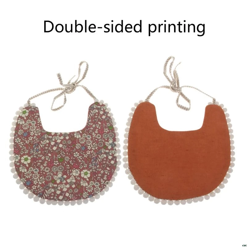 6 Baby Tassel Saliva Towel Floral Vintage Newborn Photography Double Side Bibs Boys Girls Props Bandana Countryside Costume Kids - Цвет: 6