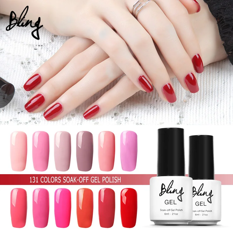 Светодиодный лак для ногтей FOCALLURE BLING, 1 шт., классический цвет, УФ-гель, долговечный Гель-лак для ногтей, 6 мл, 131 цветов на выбор