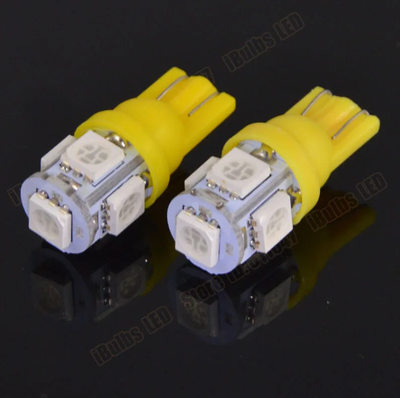 100 шт.; ; детское нижнее белье T10 5 5050 5SMD 5 SMD светодиодный 5 светодиодный 194 168 белый авто боковые светильник ing лампа W5W светильник лампы AC/DC 12V 24V