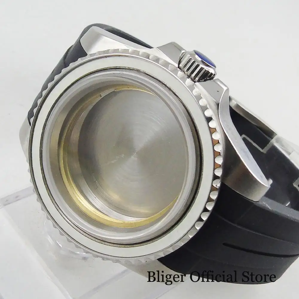 Высококачественный корпус для часов из нержавеющей стали 40 мм с резиновым