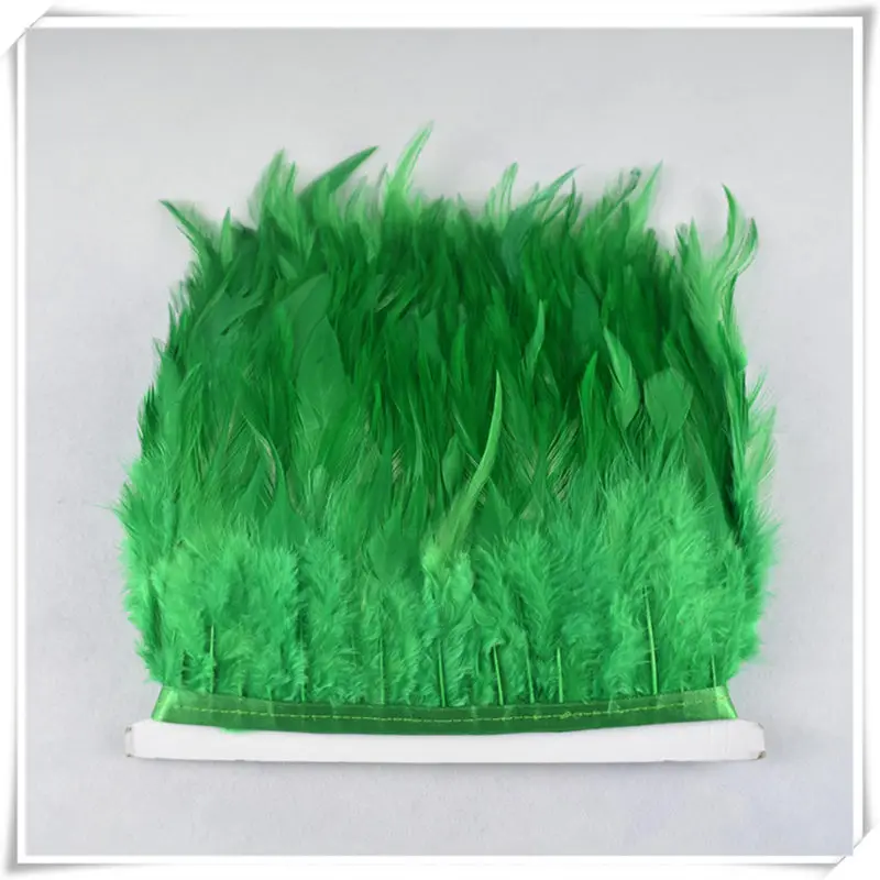 Grass Green Красивый 1 ярд мульти Color10-15cm фазана перо планки рукоделие одежда свадебное украшение DIY куриные перья для рукоделия - Цвет: Grass Green