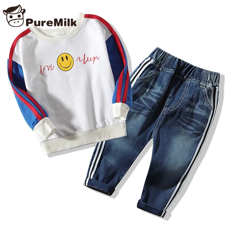 Одежда для мальчиков PureMilk одежда маленьких девочек с принтом смайлика