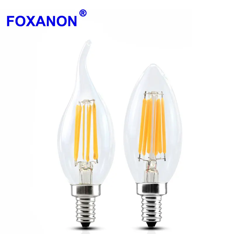 Светодиодная лампа E14 E12 E17 220 В 110 2 Вт 4 6 C35|led edison|filament ledled lamp e14 |