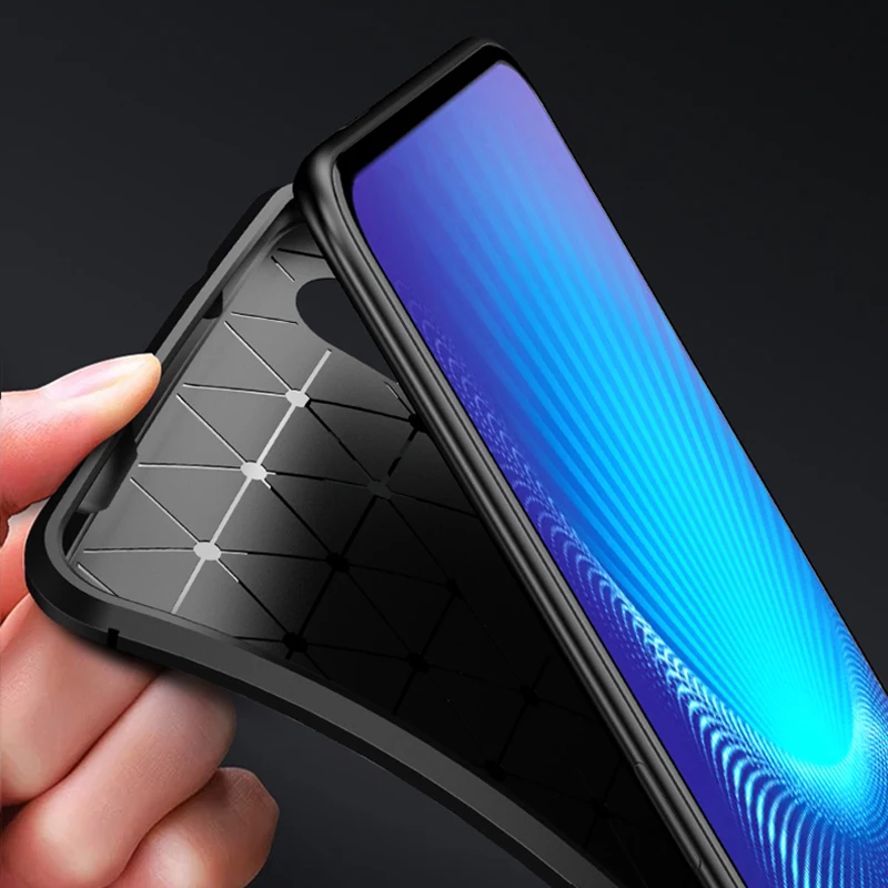 Soft Carbon Fiber Silicone Case For Vivo Nex S A Luxury 845 Mobile Phone Armor Back Cover Anti Knock Protection Silicon Capa |