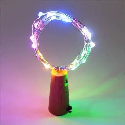 Multicolor 3m Светодиодный светильник-гирлянда из медной проволоки, светильник для бутылки вина, светильники-пробка, уличный Сказочный светильник s для рождественской вечеринки, свадебного украшения - Цвет: Multicolor 3m