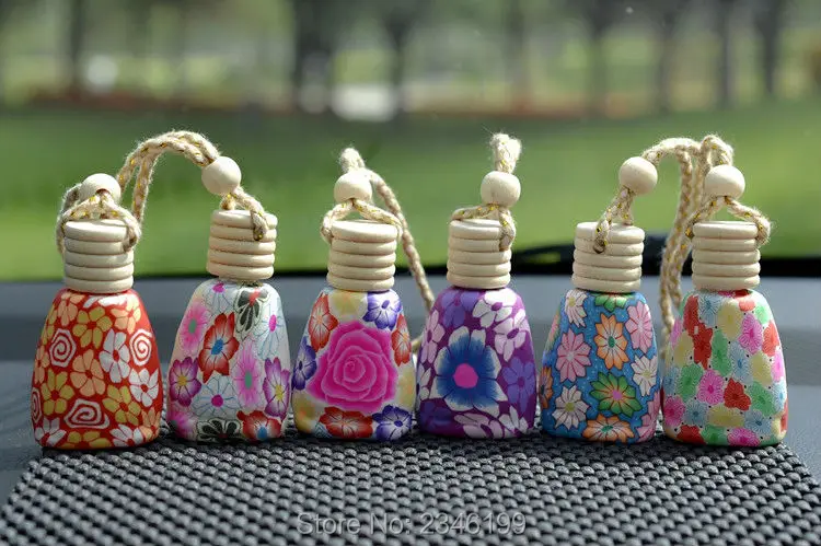 10ML30pcs/lot Chinese Style Empty Fimo Perfume Bottle,Creative Little Gifts,Aromatherapy Car Hang Decoration, Essence Oil Bottle