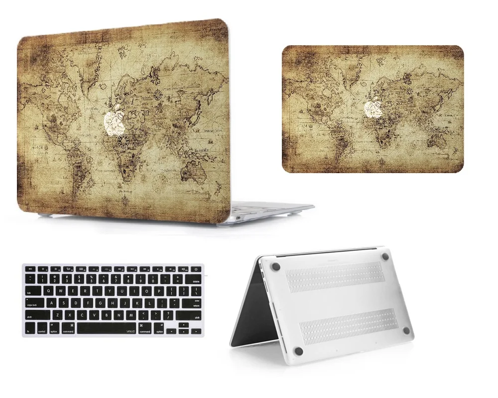Чехол для ноутбука + чехол клавиатуры пленка экрана Apple Macbook Pro 13 15 Touch Bar Air 11 Retina 12