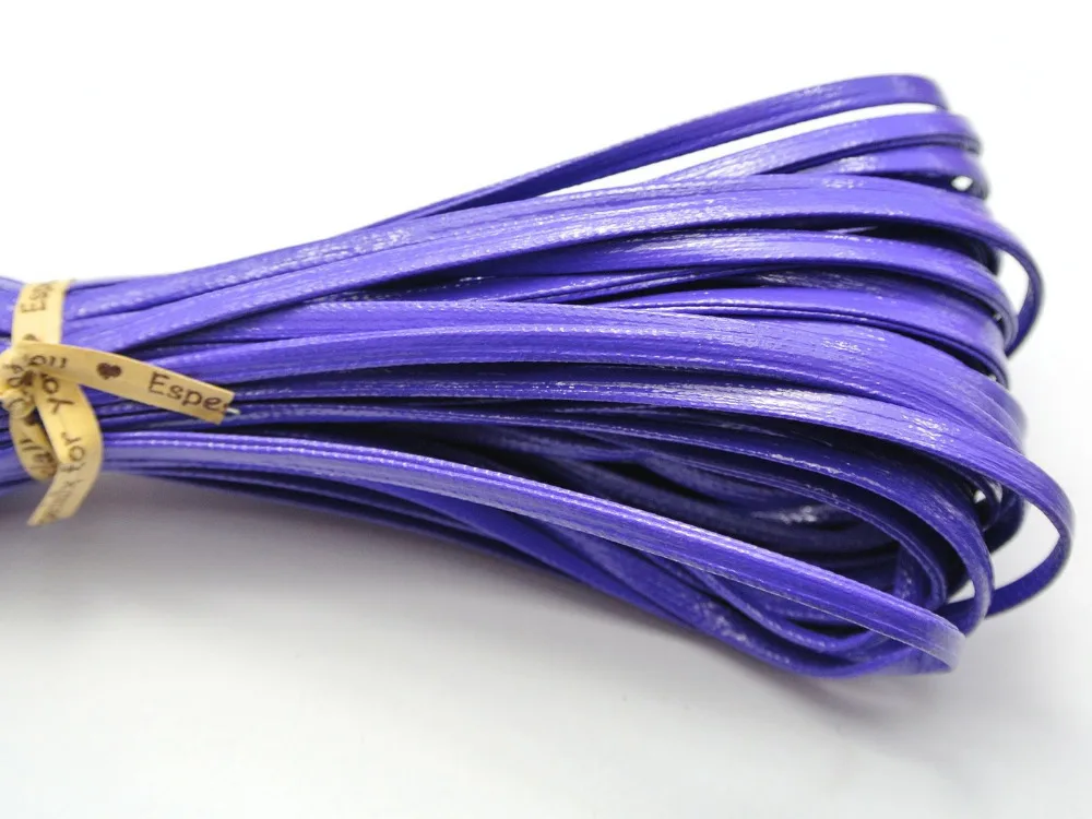 10 метров фиолетовый плоский мягкий синтетический кожаный шнур для ювелирных изделий кружевной шнурок 3x1 мм