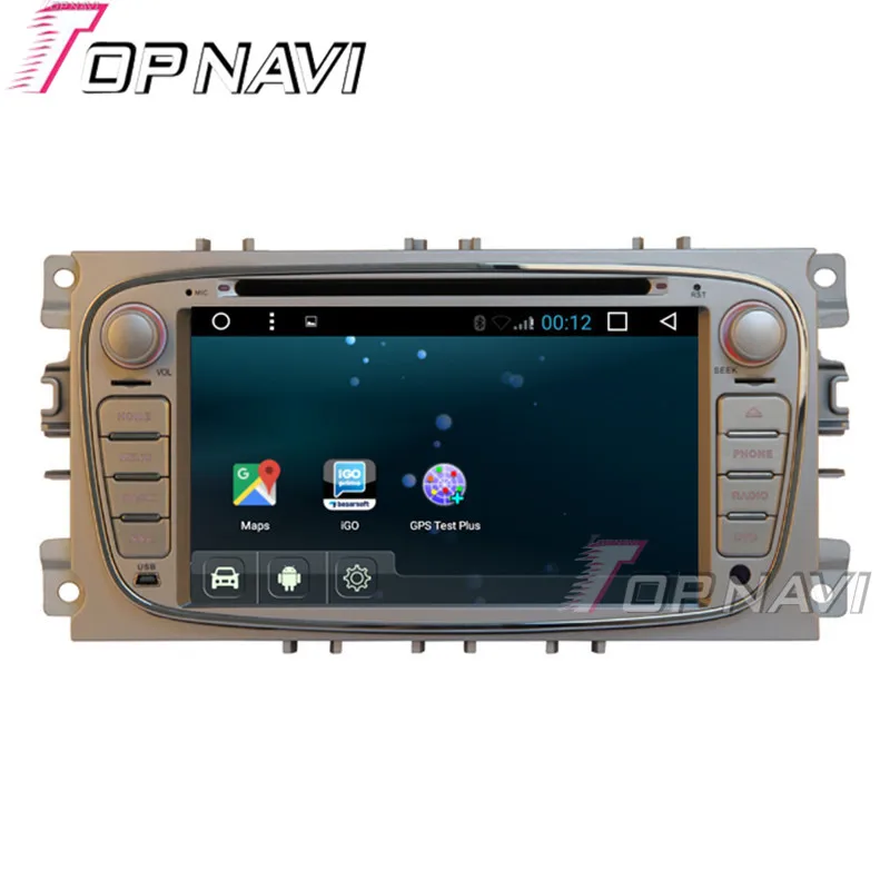 TOPNAVI четырехъядерный 16G Android 6 0 Автомобильный Радио Стерео GPS навигация для Ford Focus