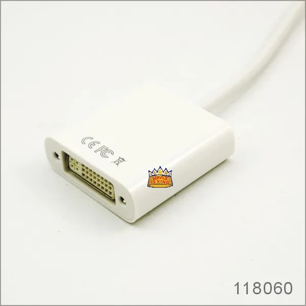 50 шт./лот молнии мини-displayport мини-порт дисплея мини-дп в DVI адаптер конвертер