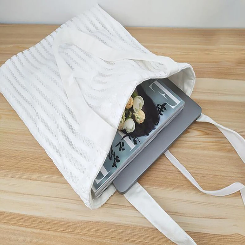 Портативная сумка для книг кружевные сумки вместительные покупок через плечо