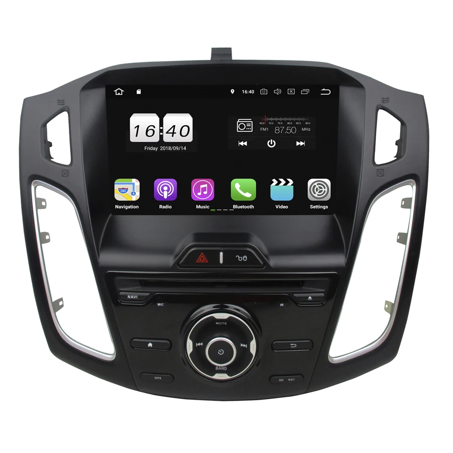 Navirider Android 9,0 автомобильный радиоплеер для Ford Focus 2012 DVD GPS для автомобиля головное устройство мультимедийная Поддержка камеры и рулевого управления