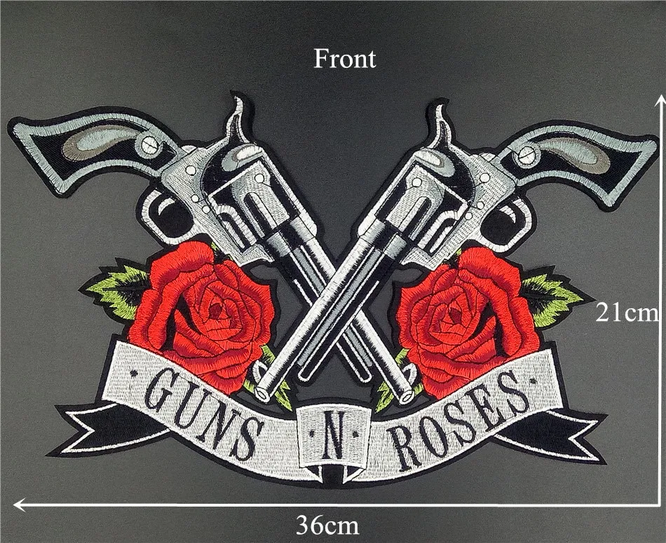 Новинка! Нашивки guns N Roses 21X36 см утюжок на нашивке/вышитый патч эти аппликации отлично подходят для футболки, джинсов, куртки, рюкзака