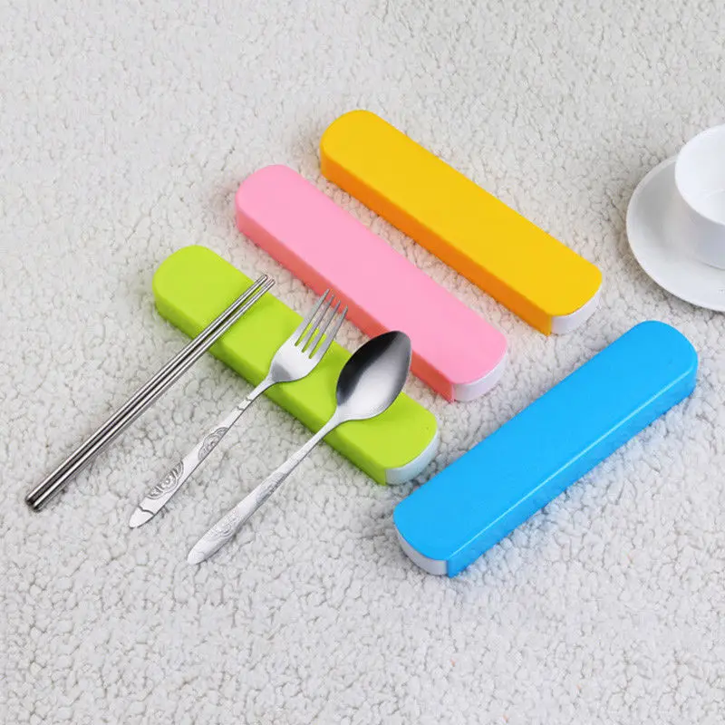 3 шт./компл. набор посуды для ланча из нержавеющей стали дорожная Складная