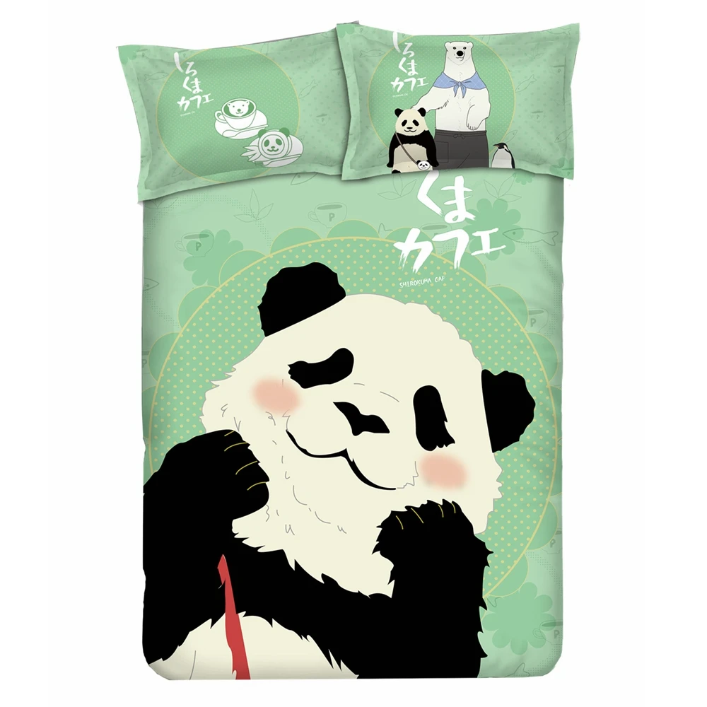 Комплект постельного белья с рисунком аниме JK Shirokuma Cafe панда белый медведь