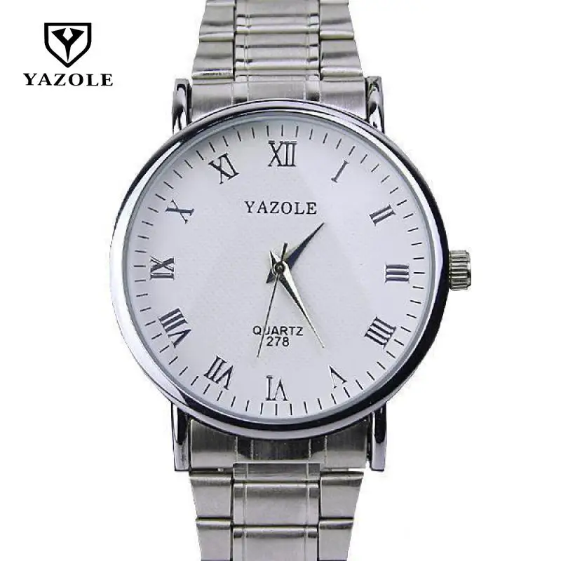 Классическая полный seel Цвет: белый черный Голубой циферблат луч Кварц Бизнес