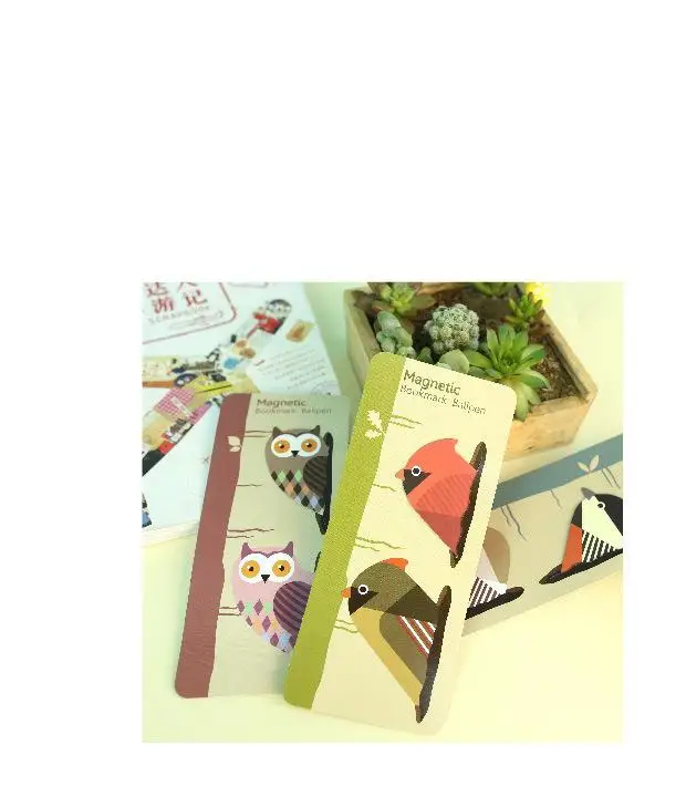 

2pcs/pack magnetic bookmark ball pen Bird bookmark Bird ballpen
