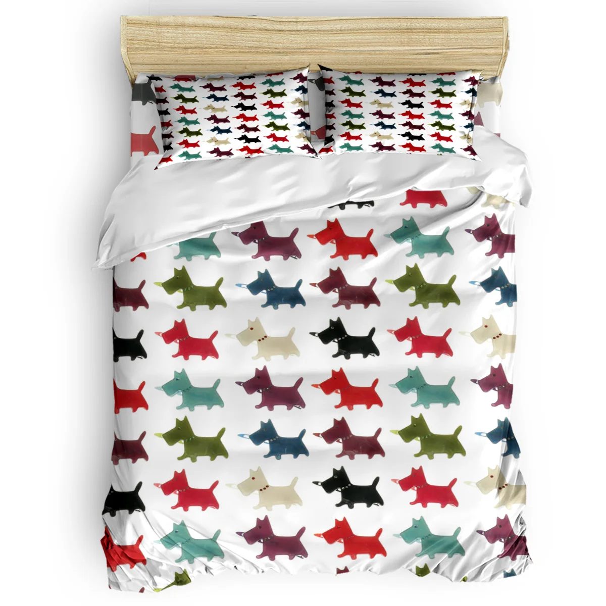 Arts 3d Cut Dog Puppy Print 3 Pcs 4 Bedding Set Home Decor Duvet Cover Comforter Sets Adult Kids Free Shipping | Дом и сад