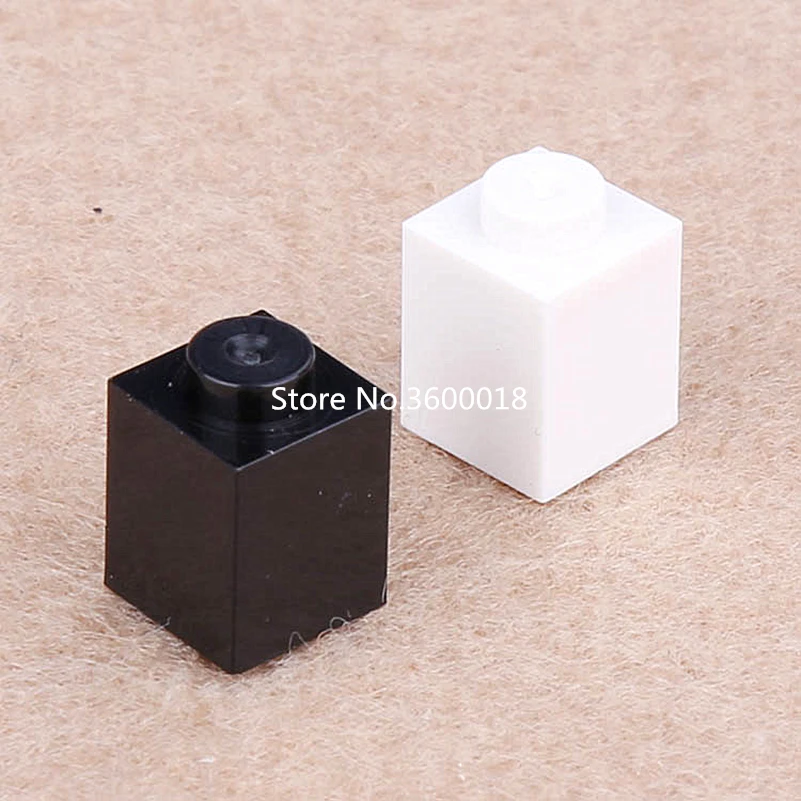 50 шт./лот DECOOL части 1x1 кирпич совместим с 3005 MOC Кирпичи DIY блоки игрушки собрать
