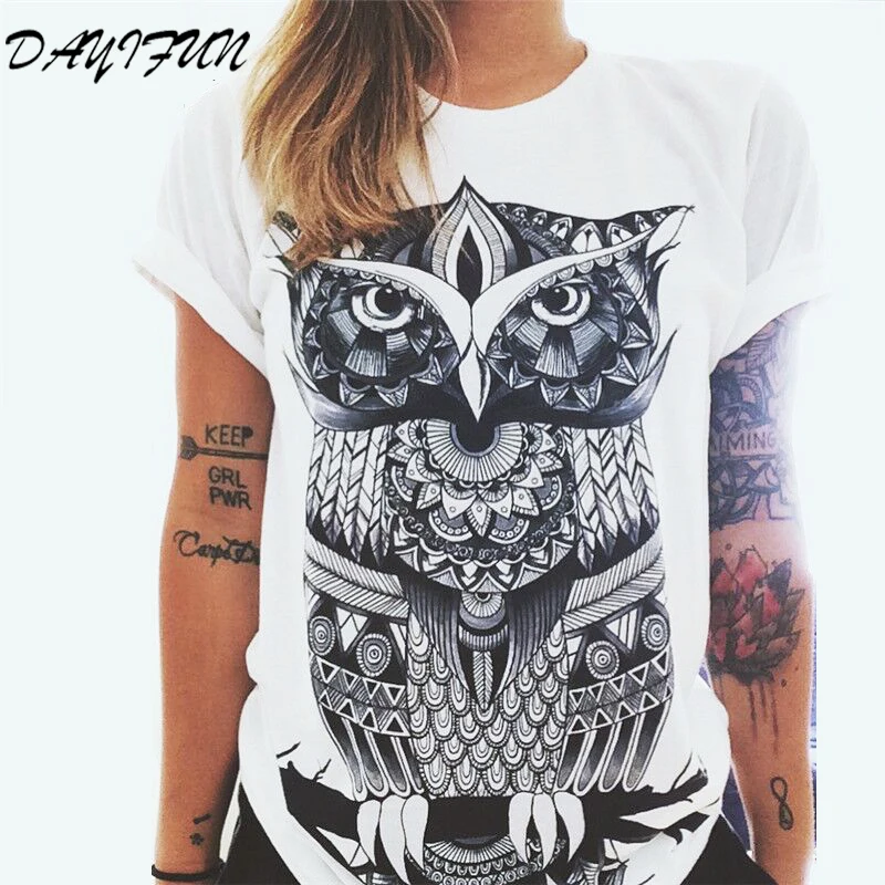 Женская футболка с коротким рукавом DAYIFUN летняя в стиле панк-рок буквенным