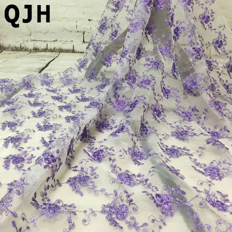 1 ярдов QJH новейшая сеть французский кружевной материал Высококачественная
