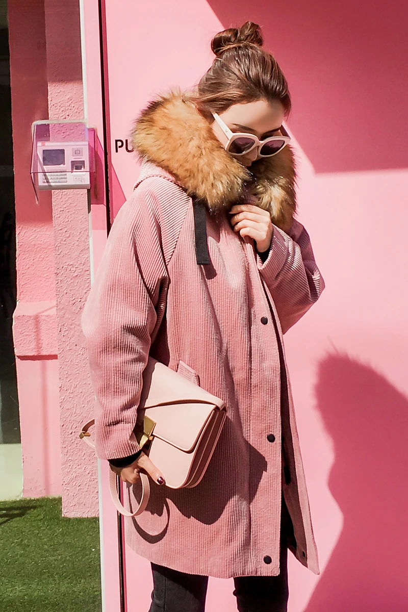 2017 зимний женский с капюшоном пальто утолщенная теплая длинная кирпично-красная