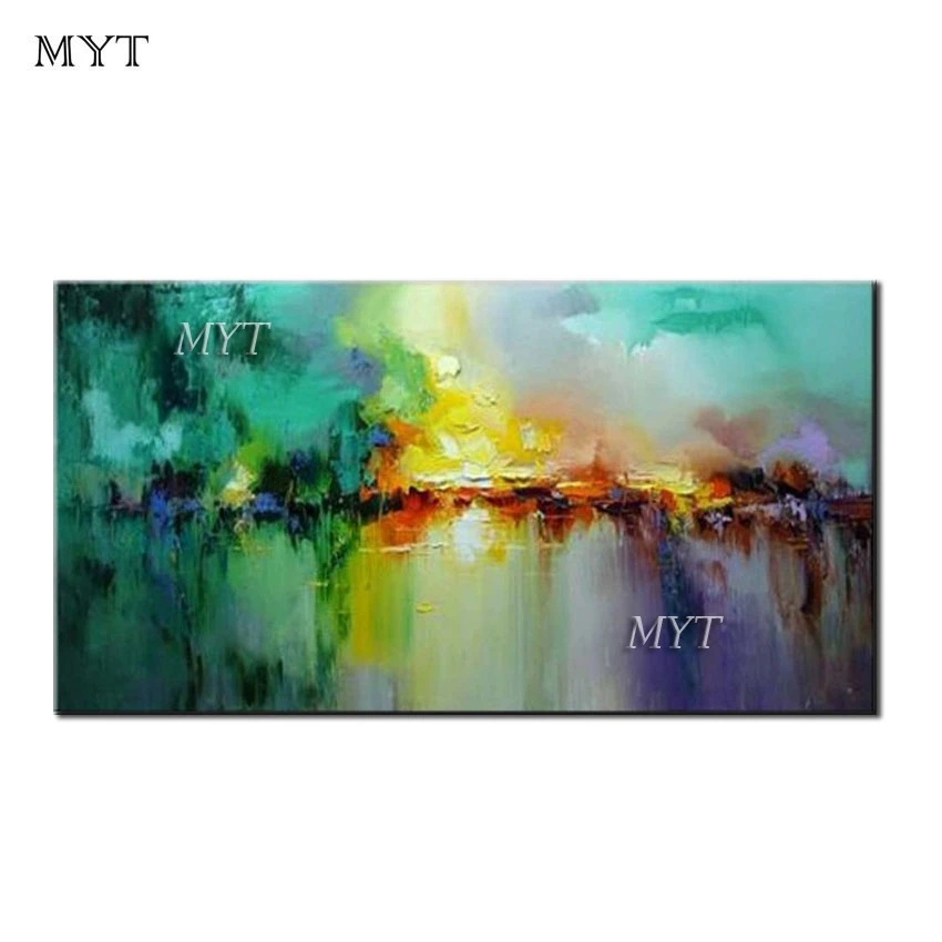 

Painting By Numbers Wall Art Large 100% Hand Painted, Abstract, Landscape Painting, Canvas Art Murals, Living Room Decoration