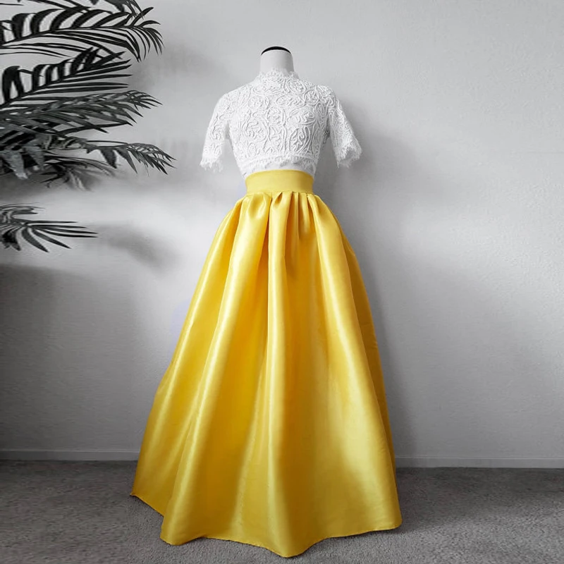 Best Quality Gold Yellow Long Skirts 