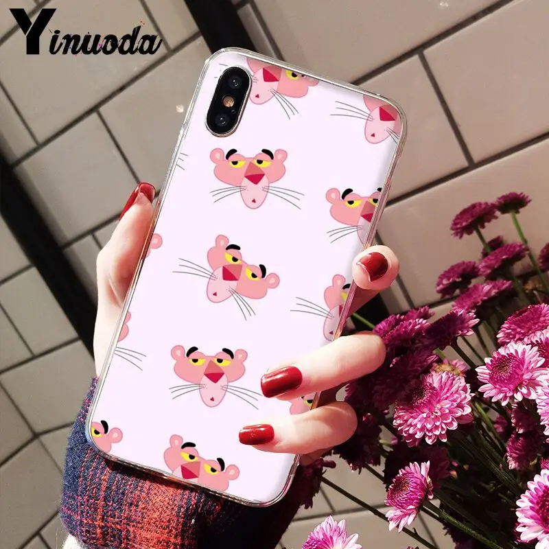 Yinuoda The Pink Panther DIY Luxury High-end Protector Case for Apple iPhone 8 7 6 6S Plus X XS MAX 5 5S SE XR Cover | Мобильные