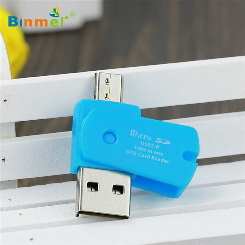 Горячая продажа BINMER подарки Оптовая OTG Micro USB к 2 0 SD TF кард ридер адаптер для