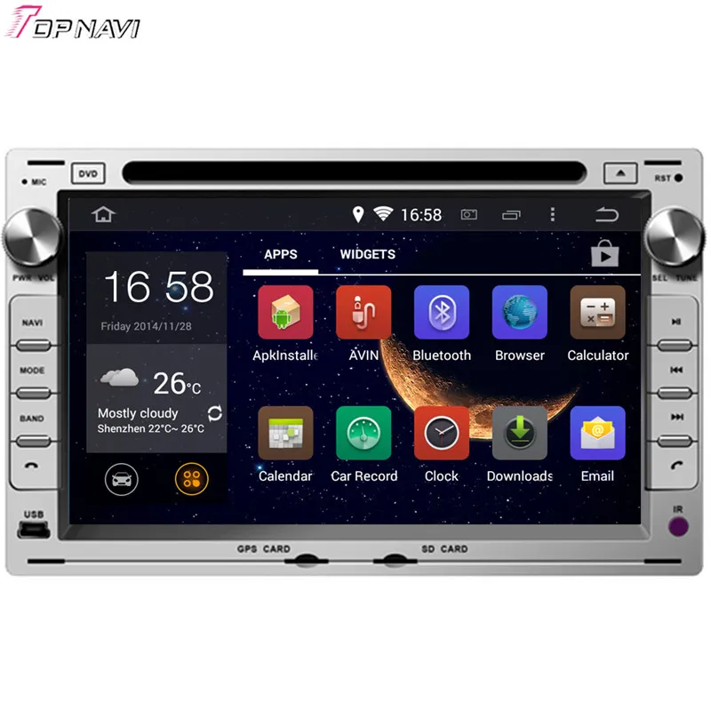 Topnavi 7 ''четырехъядерный Android 6 0 Автомобильный DVD-плеер для VW /MK5/JETTA/BORA/POLO/MK3/MK4/GOLF