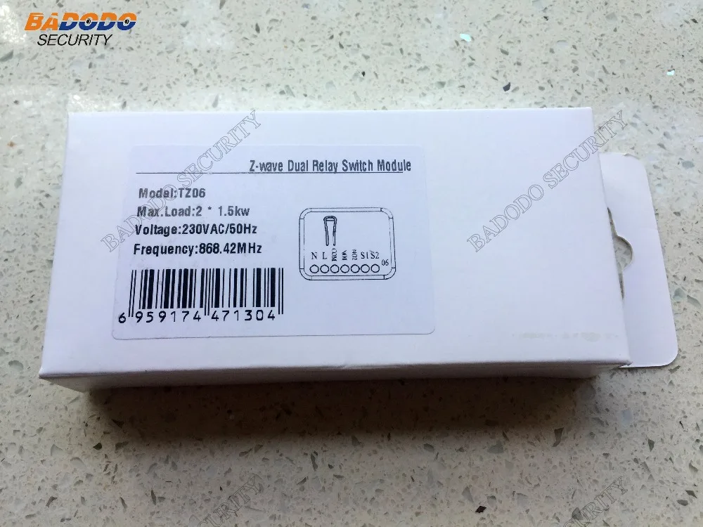 Чистый запас цена Z wave TKBhome TZ06 US908.42MHZ двухполосный релейный переключатель