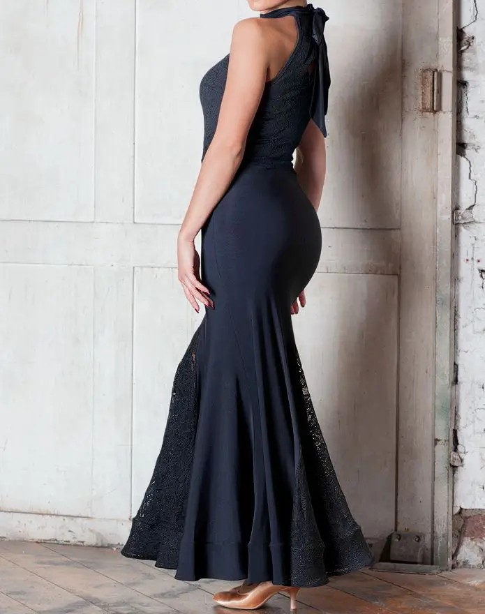 Новинка 2017 костюм для бальных танцев сексуальное женское платье с высоким