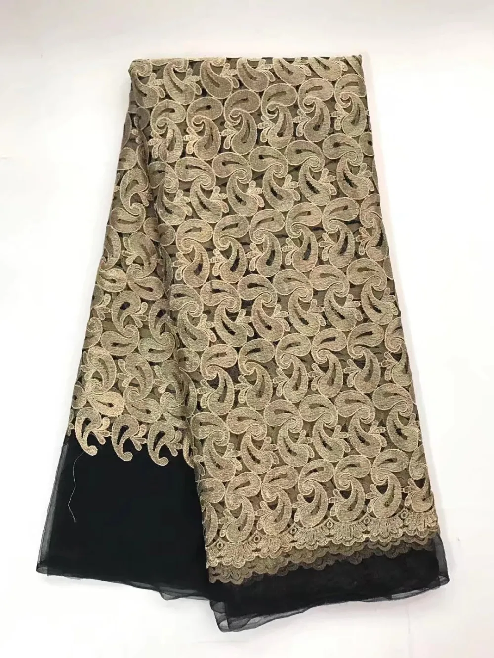 Горячая продажа Французский кружевной ткани для праздничное платье тюль чистая 5