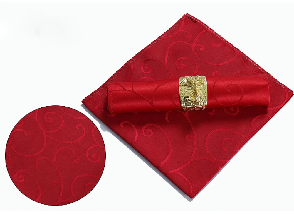 Красный Новинка, хит, 1 шт., хлопковая салфетка, столовая, ресторан, Hanky, свадебные, высокое качество, украшения, домашний декор - Цвет: Красный