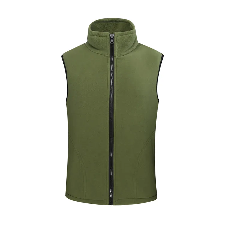 Men Light Green NaranjaSabor мужской женский флисовый жилет, Осенний теплый жилет, повседневные куртки без рукавов, мужские пальто, Мужская брендовая одежда - Цвет: Men Light Green