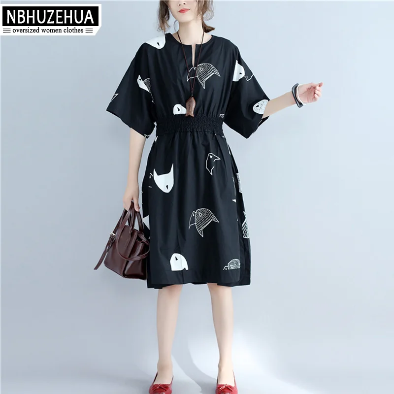 NBHUZEHUA женское платье 2019 элегантное короткий рукав летние платья большой размер