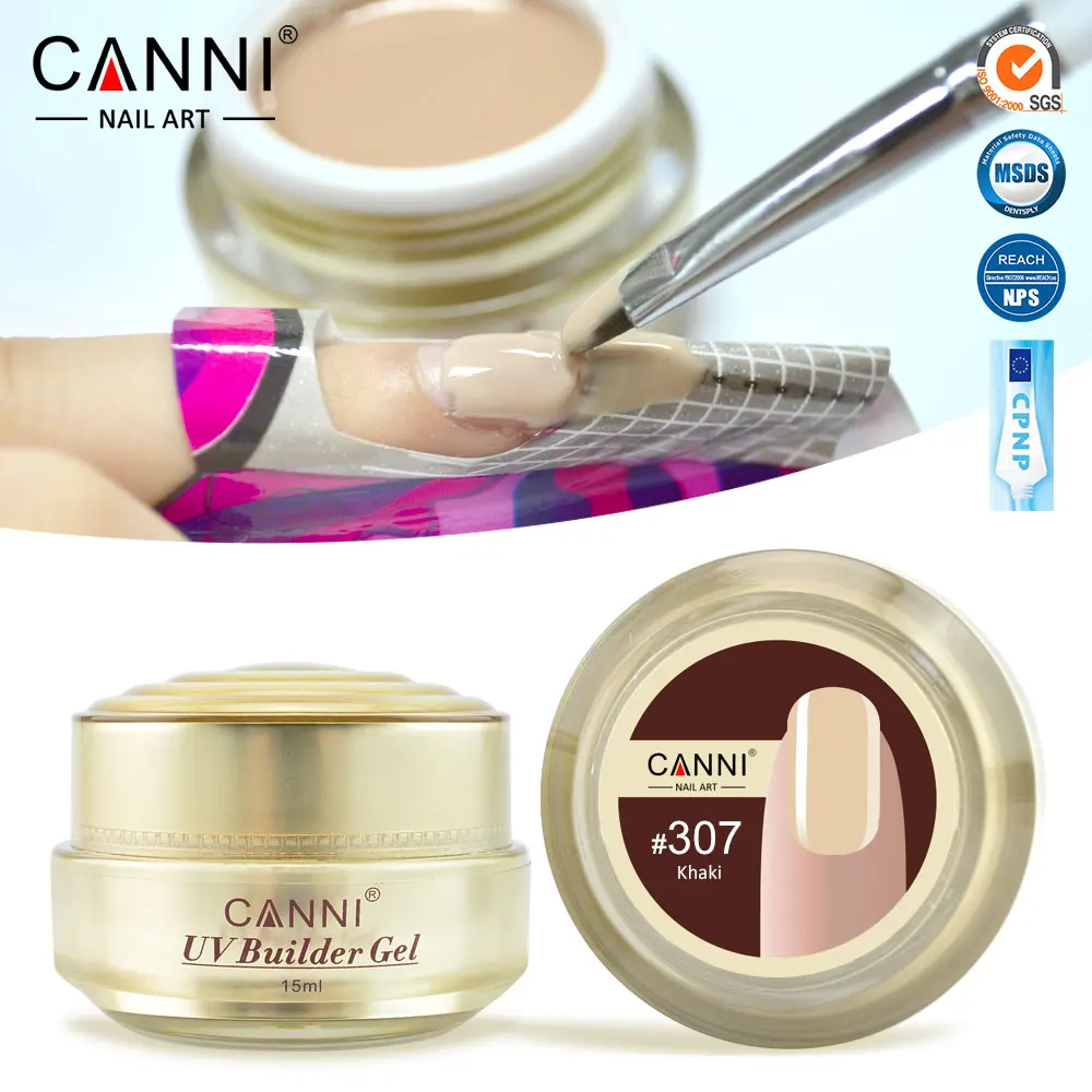 307 50951 CANNI поставки для ногтей Золотая бутылка строительный гель 15 мл Прозрачный УФ-гель для ногтей scupture soak off лампа для ногтей Лечение тонких гелевых ногтей - Цвет: 307