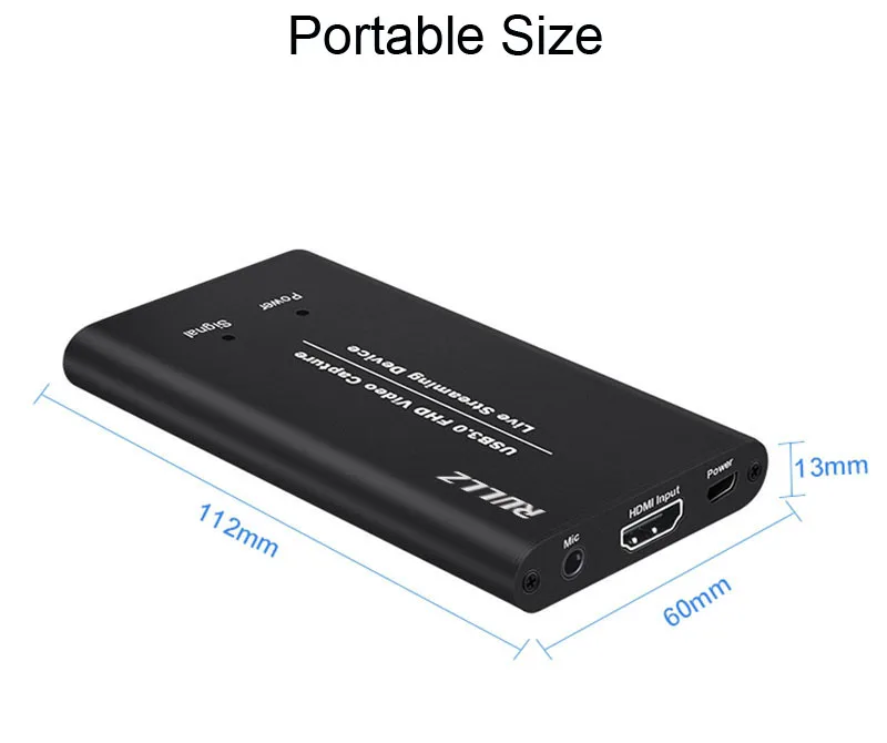1080P 60FPS HDMI к USB 3,0 карта видеозахвата w/микрофон для PS4 Phone Game ТВ программы Запись VMix потоковая трансляция в прямом эфире