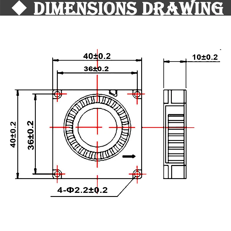 Gdstime 40mm x 10mm DC 24V 2 Pin 4010 шариковый подшипник безщеточный охлаждающий кулер