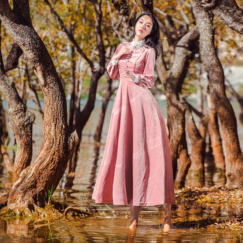 Новинка весны 2018 года женское платье элегантный воротник стойка с длинным