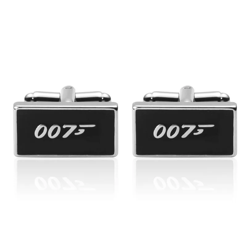 C-MAN Luxury shirt black 007 cufflink for mens Brand cuff buttons cuff links High Quality abotoaduras Jewelry