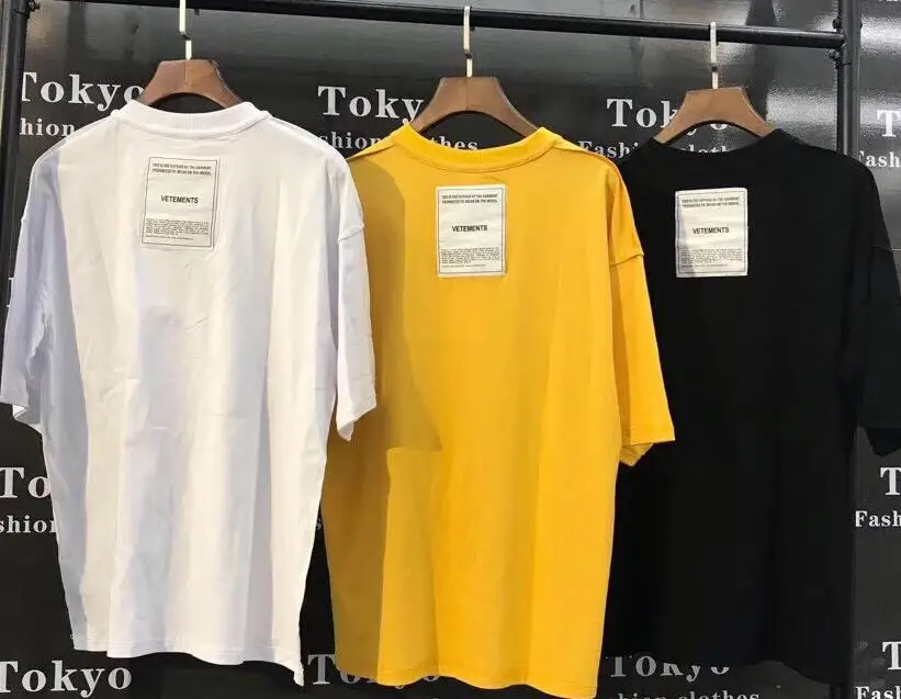 19FW Новейшая летняя футболка в стиле хип хоп с заплатками на спине для мужчин и