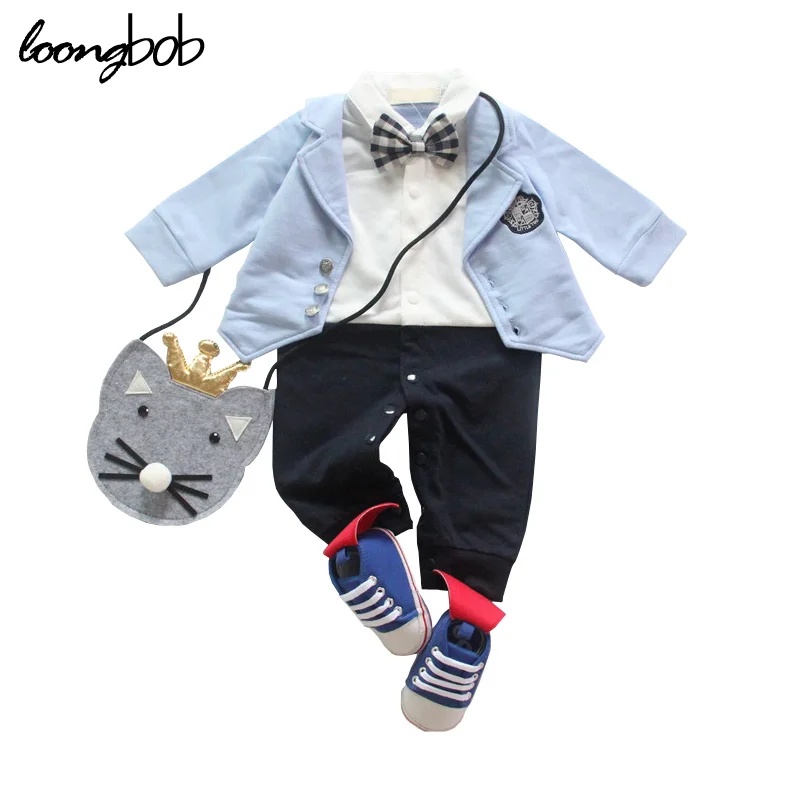 Новые детские ползунки с длинным рукавом цельный Обувь для мальчиков комбинезон