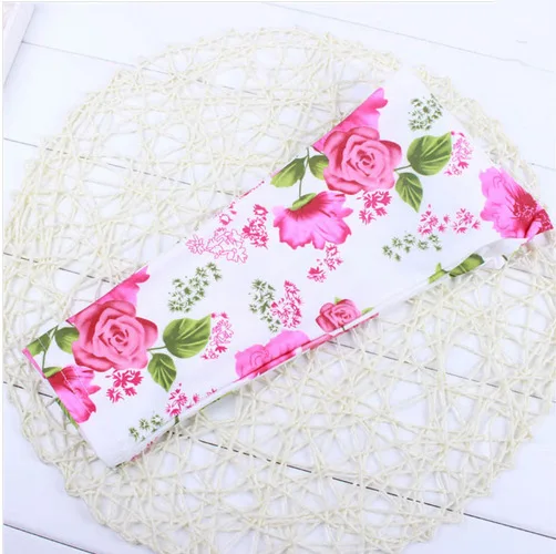 Весенне осенние леггинсы для девочек с цветочным принтом эластичные штаны