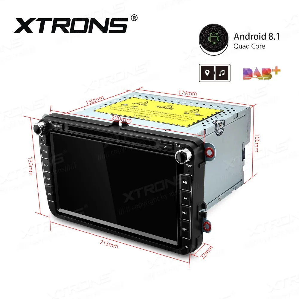 XTRONS " Android 8,1 автомобильный dvd-плеер gps для VW VOLKSWAGEN AMAROK Beetle Bora Caddy для сиденья для SKODA